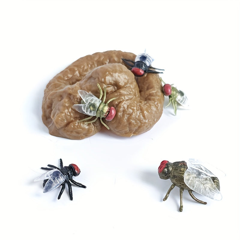 30 Realistic Plastic Red Headed Fly Models for Halloween Parties and Events