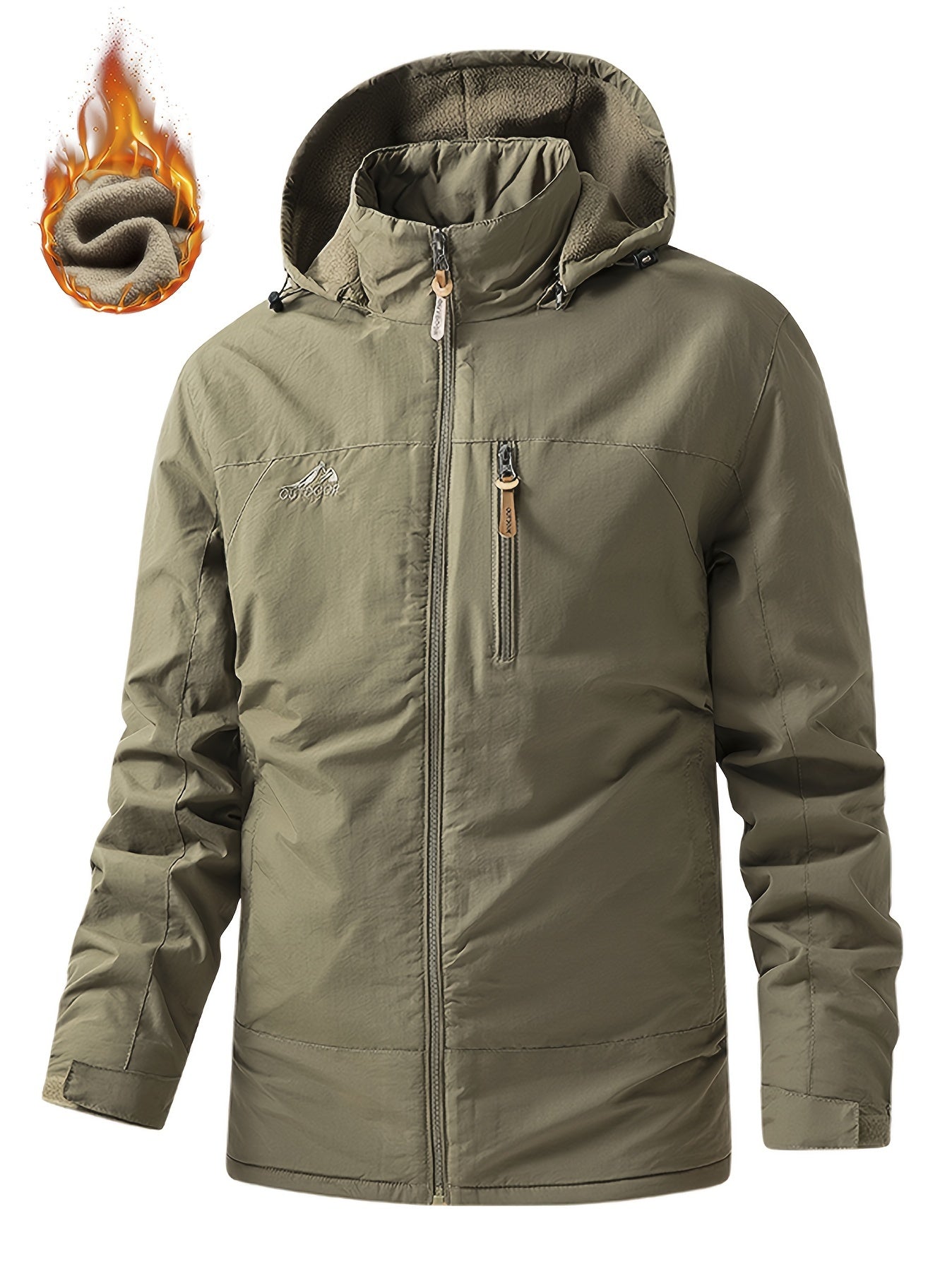 Men's Outdoor Hooded Windbreaker Jacket for Autumn and Winter