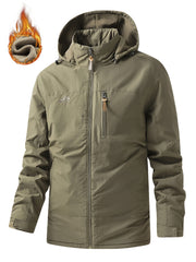 Men's Outdoor Hooded Windbreaker Jacket for Autumn and Winter