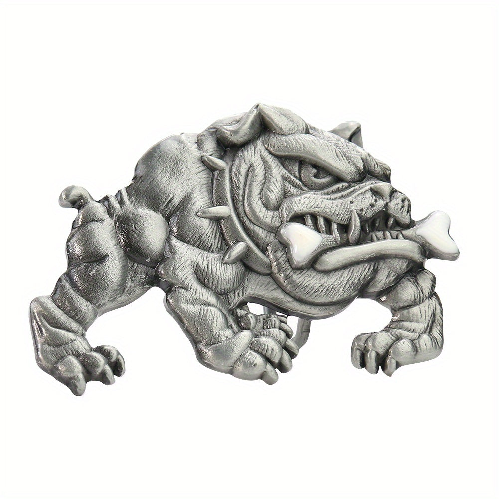 Western Retro Dog Bone Belt Buckle for Denim Waistband
