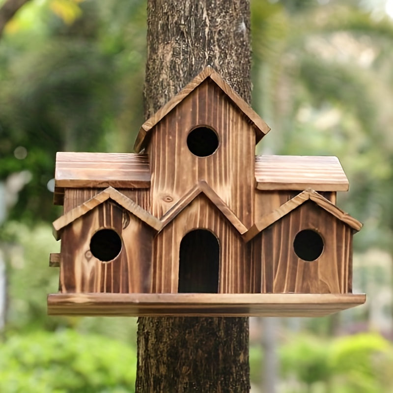 Stylish Wooden Bird House for Outdoor Garden D&eacute;cor