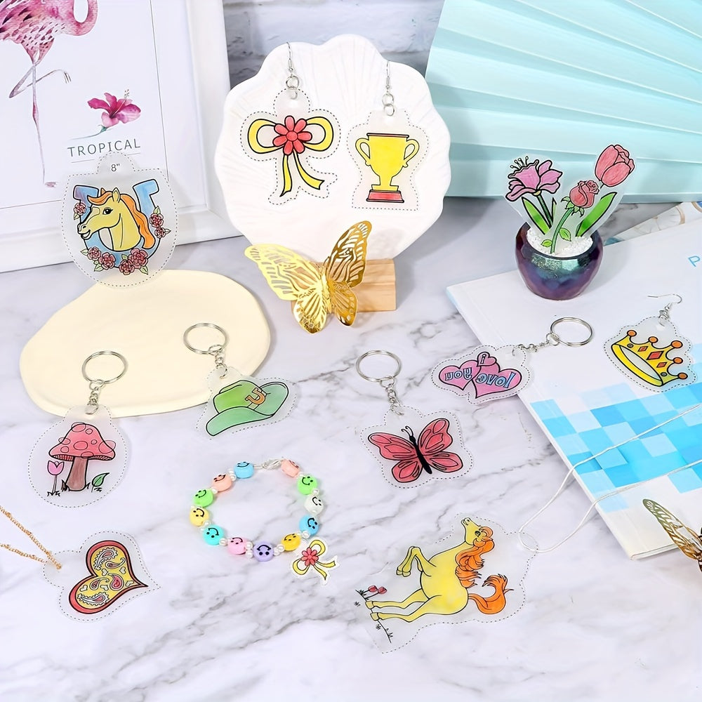 Shrink Art Kit with 12 Shrinky Art Paper Sheets
