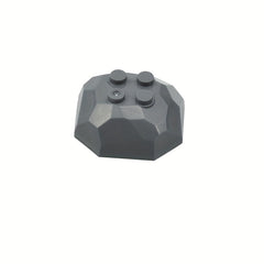 Dark Grey Rock Building Blocks 4x4 Octagonal Giant Stone Scene