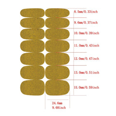 Glitter Nail Wraps Solid Shine Full Wrap Nail Decals Self Adhesive Stickers
