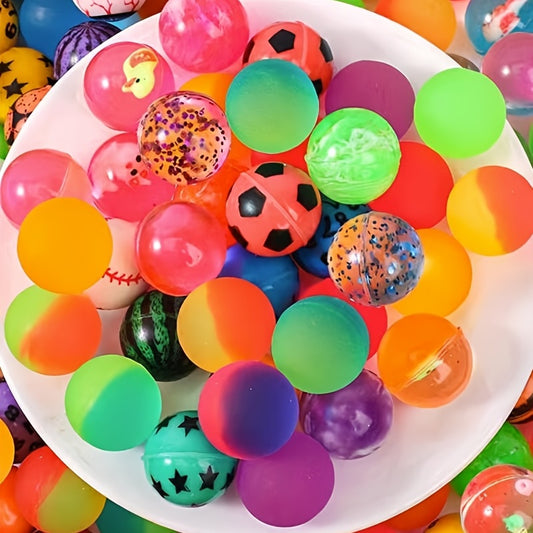 10 Mixed Pattern Bouncy Balls Bulk High Bouncing Balls for Party Favors Birthday