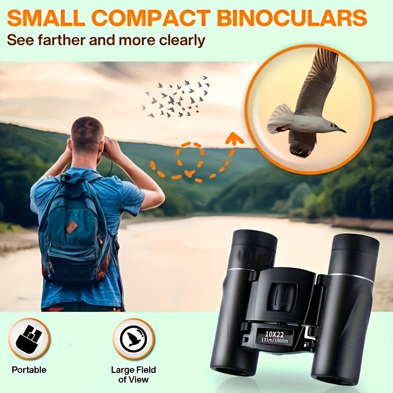 Portable 10x 22 HD Binoculars Lightweight