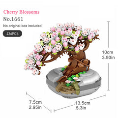 DIY 3D Model Home Decoration Mini Bonsai Building Blocks Flower Succulent
