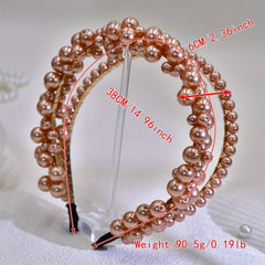 Vintage Inspired Bridal Headband with Pearl & Crystal Accents