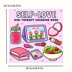 Self Love Girl Relax Coloring Book with Affirmations