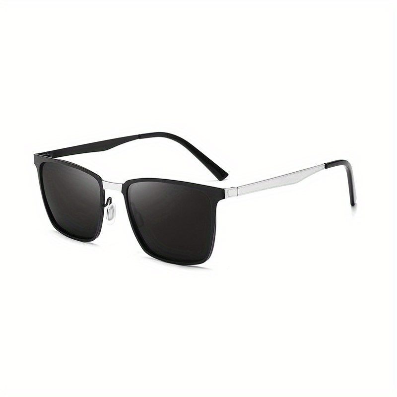 Men's Polarized Square Frame Sunglasses UV400 with Case