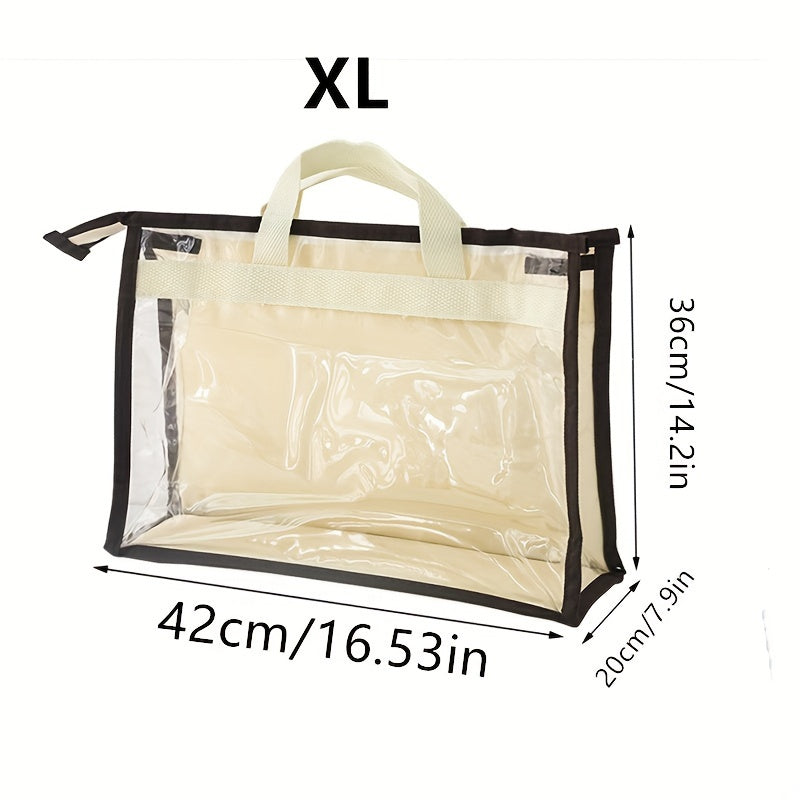 Clear Handbag Dust Bags Zipper Hanging Storage Organizer