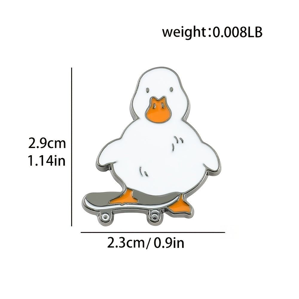 2pcs Boys Duck Pattern Brooch Clothing Accessories