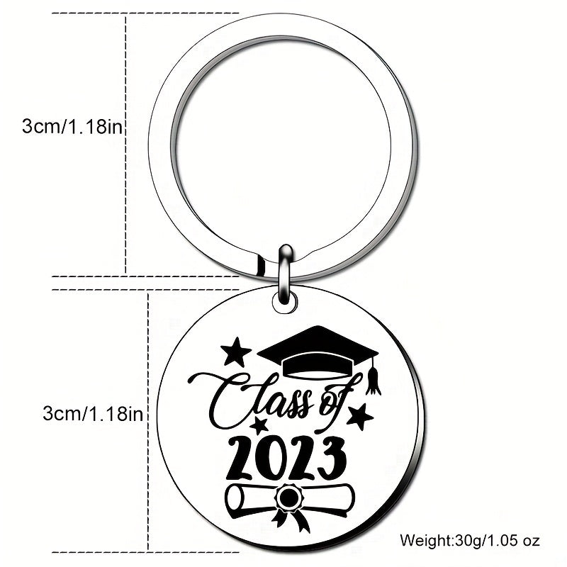 Graduation Keychain Stainless Steel Inspirational Gift