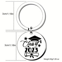 Graduation Keychain Stainless Steel Inspirational Gift