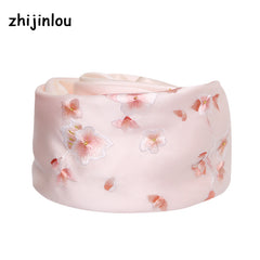 Rose Embroidery Silk Scarf - Women's Shawl