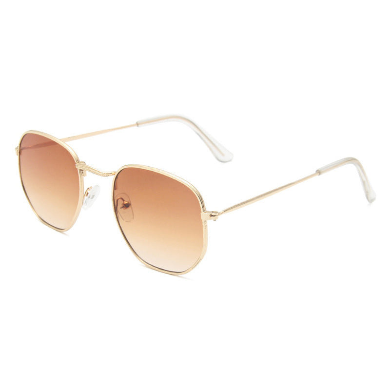 Metal Frame Polygon Sunglasses