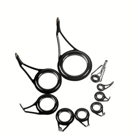 8pcs Stainless Steel Guide Rings for Lure Fishing Rods