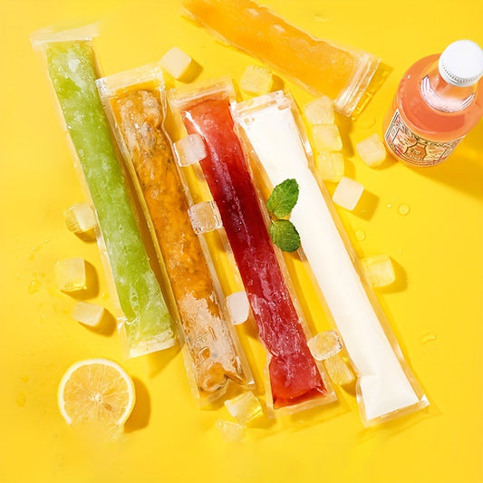 Clear Disposable Popsicle Bags with Zipper 100pcs