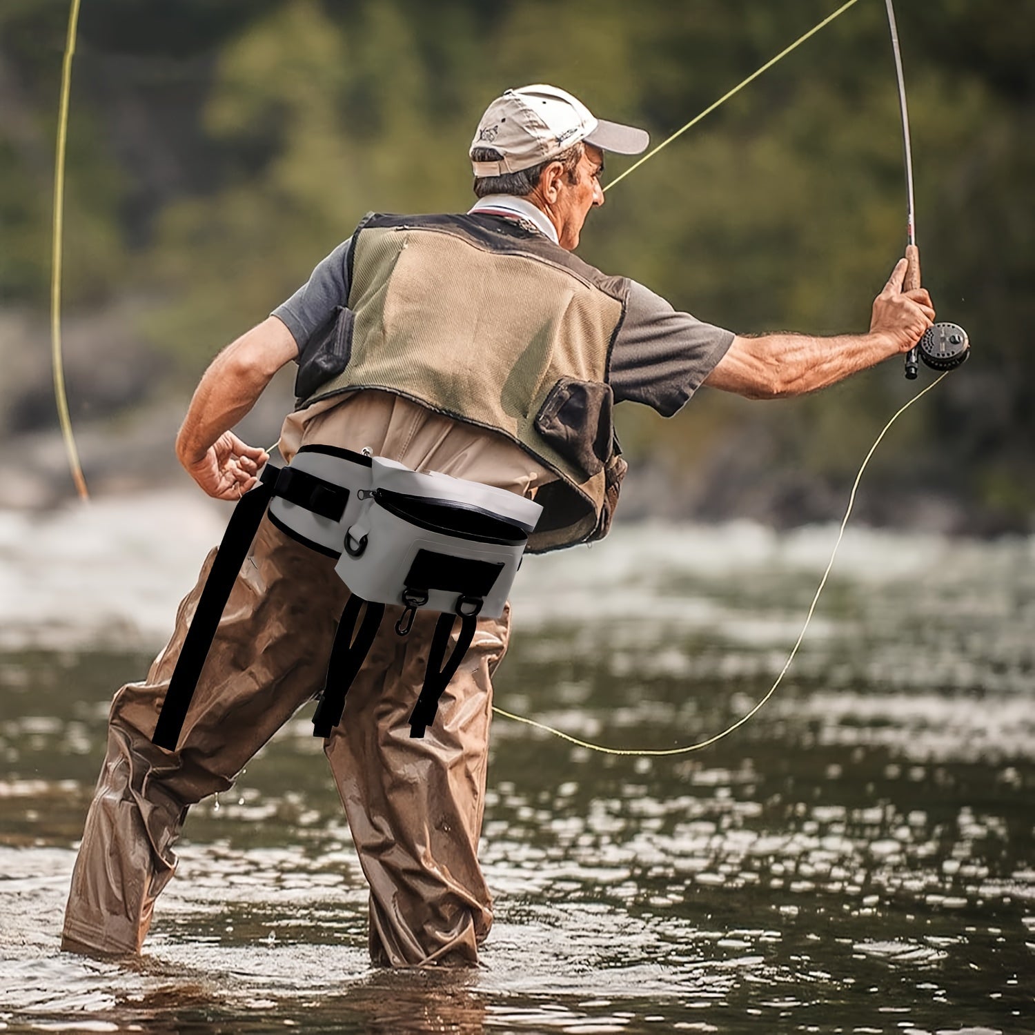 Waterproof Fishing Waist Bag Multifunctional Shoulder Bag