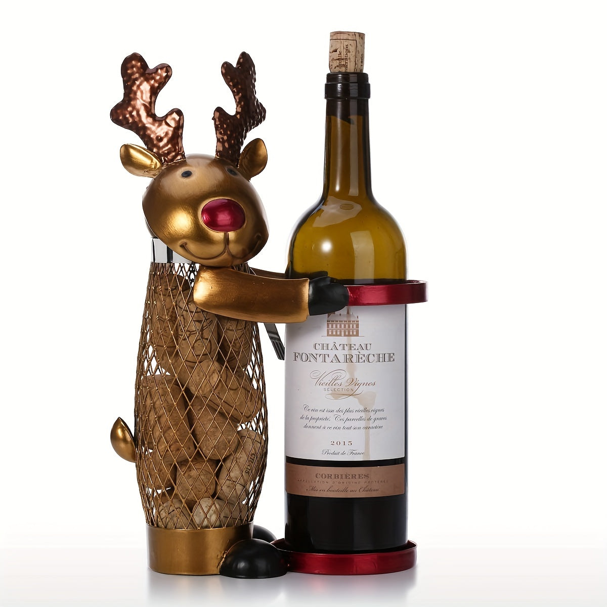 Christmas Elk Wine Rack Metal Iron Crafts Home Decoration