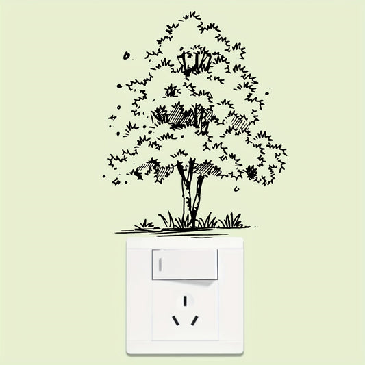 Tree Cartoon Decorative Switch Sticker Wall Decal