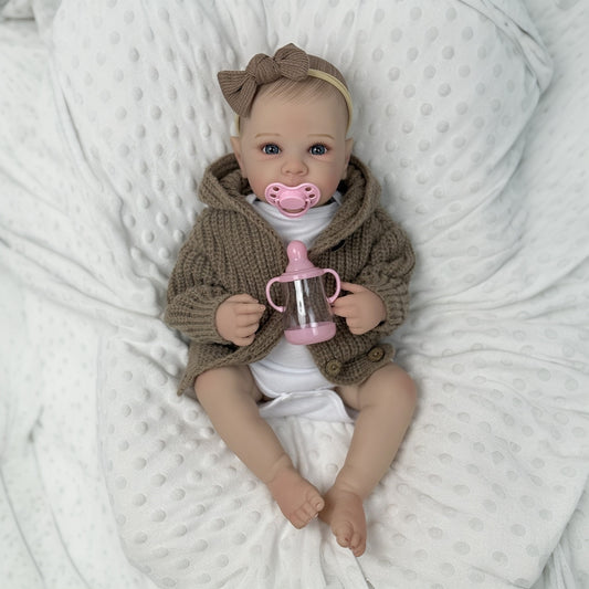 19 Inch Reborn Baby Girl Doll Toy for Kids Birthday Gift