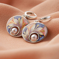 Turquoise Gemstone Stud Earring with Zircon Inlay