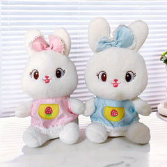 30cm Bunny Doll with Apron Stuffed Animal - Pink & Outfits - Birthday Gift