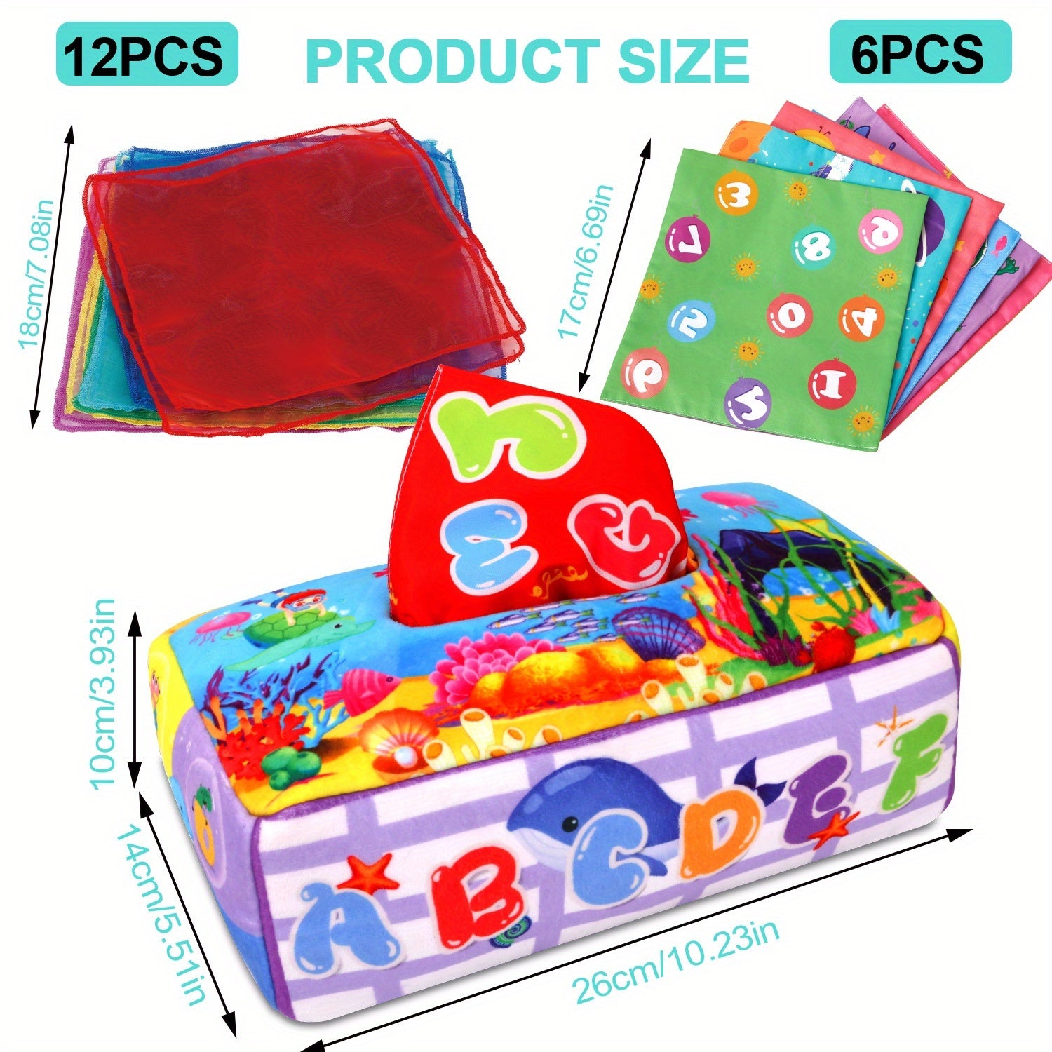 Interactive Sensory Toy Box for Newborns Soft Touch & Sound Stimulation
