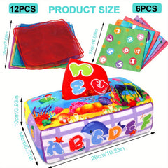 Interactive Sensory Toy Box for Newborns Soft Touch & Sound Stimulation