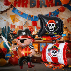 Pirate Balloons Holiday Decorations 3pcs Scene Decoration Balloons