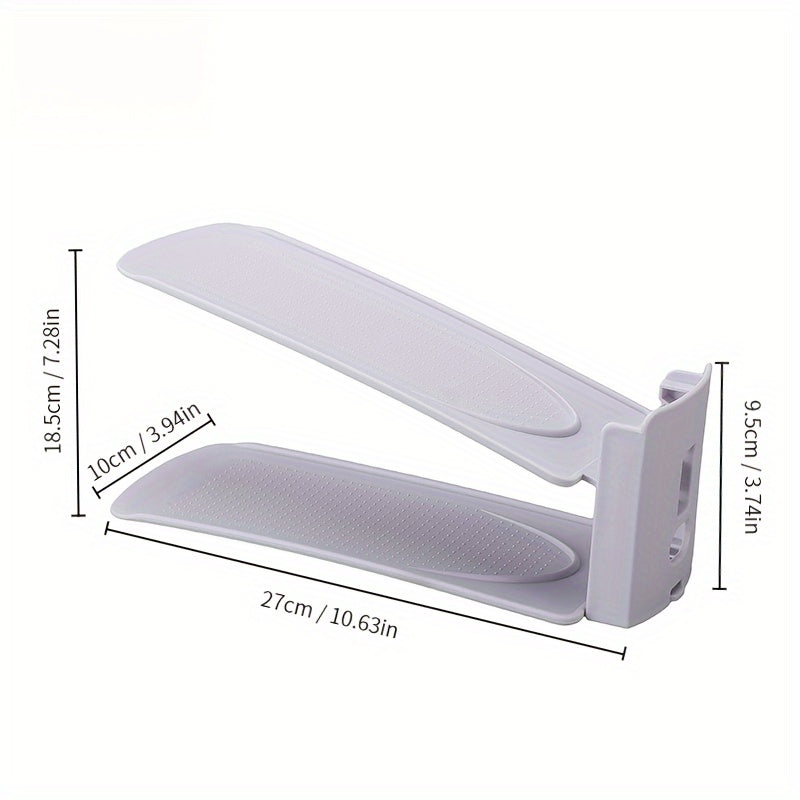 Adjustable Plastic Shoe Slot Storage Organizer - 4pcs set