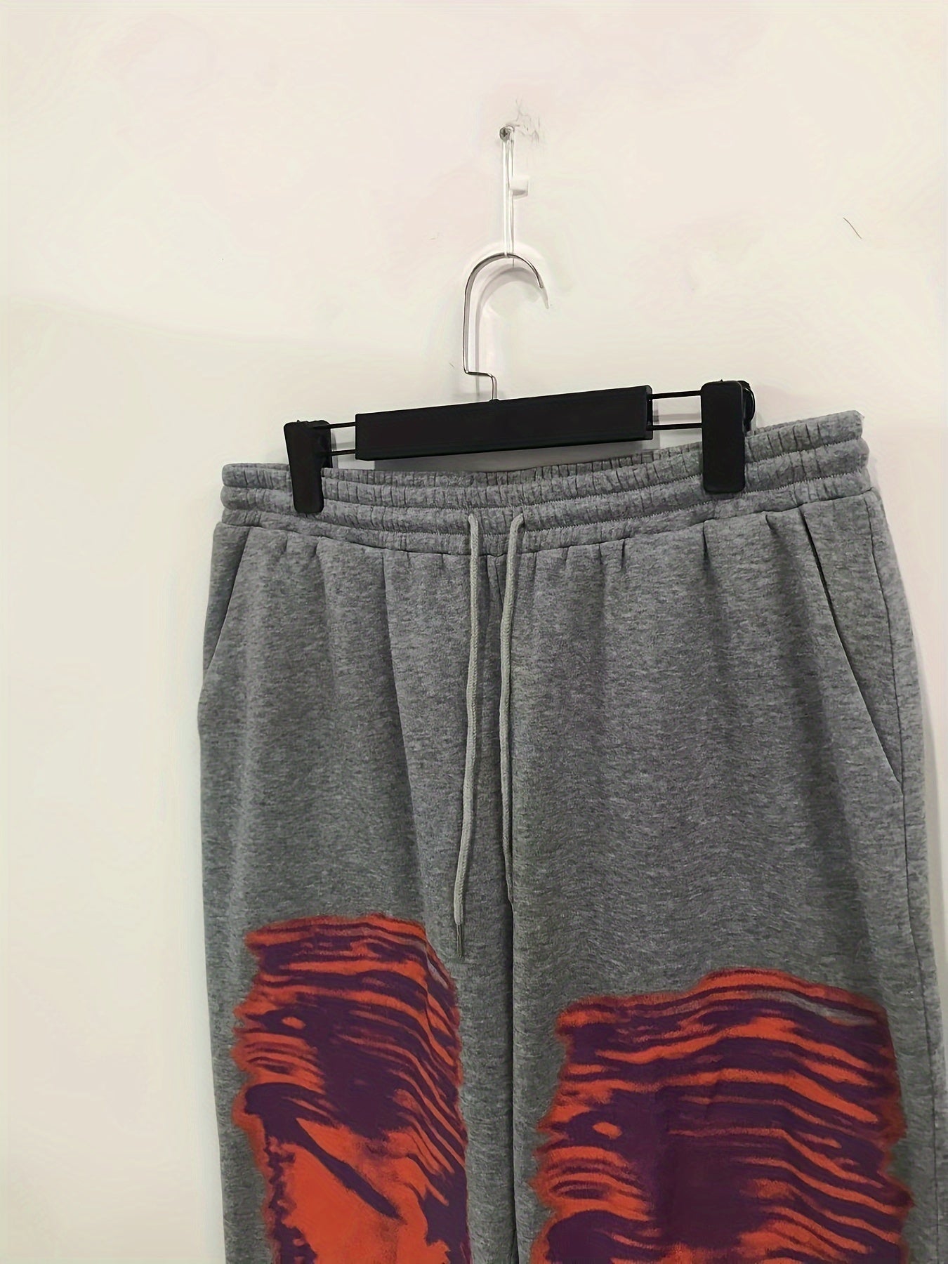  Random Print Drawstring High Rise Pants