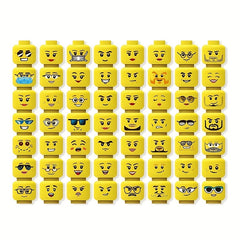 56pcs Emotion Building Block Toys Human Head Block Puzzle