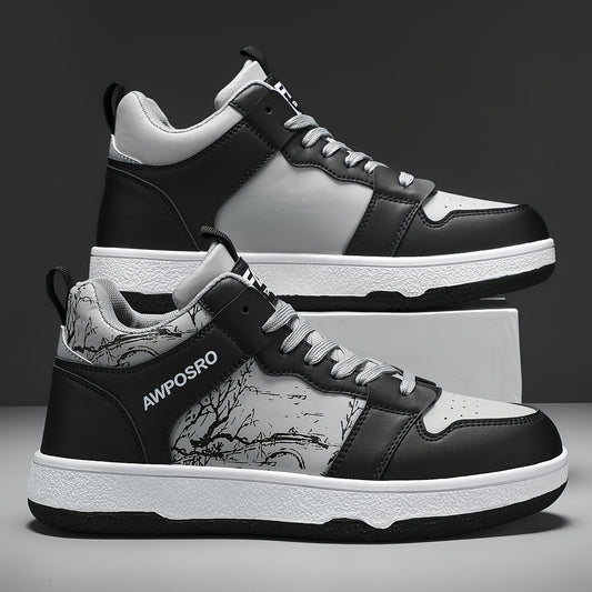 Men's Non-Slip Lace Up Skate Shoes for Outdoor Activities