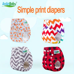 Striped Print Diaper Fox Design for Baby Boys Girls