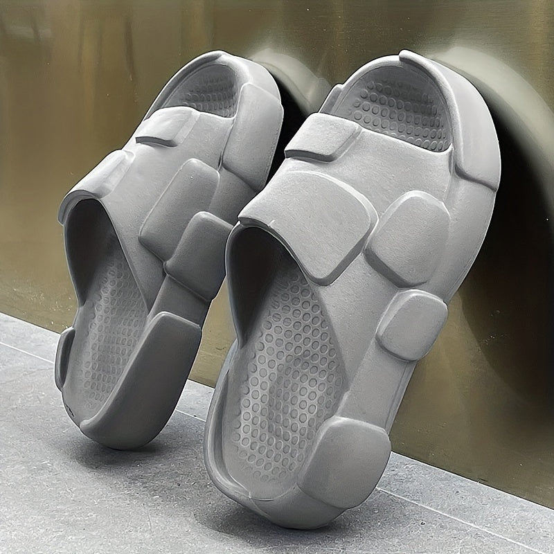Men's Non Slip Platform Slides Comfortable Cloud Slides For Indoor Outdoor