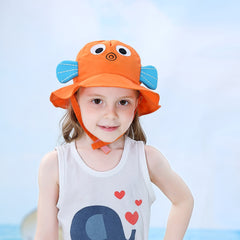 Kids Animal Bucket Hat Wide Brim UV Protection Sun Hat