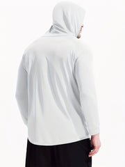 Men's Loose Casual Hooded Shirt for Training Fitness Gym