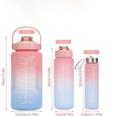 Gradient Sports Water Bottle with Time Scale