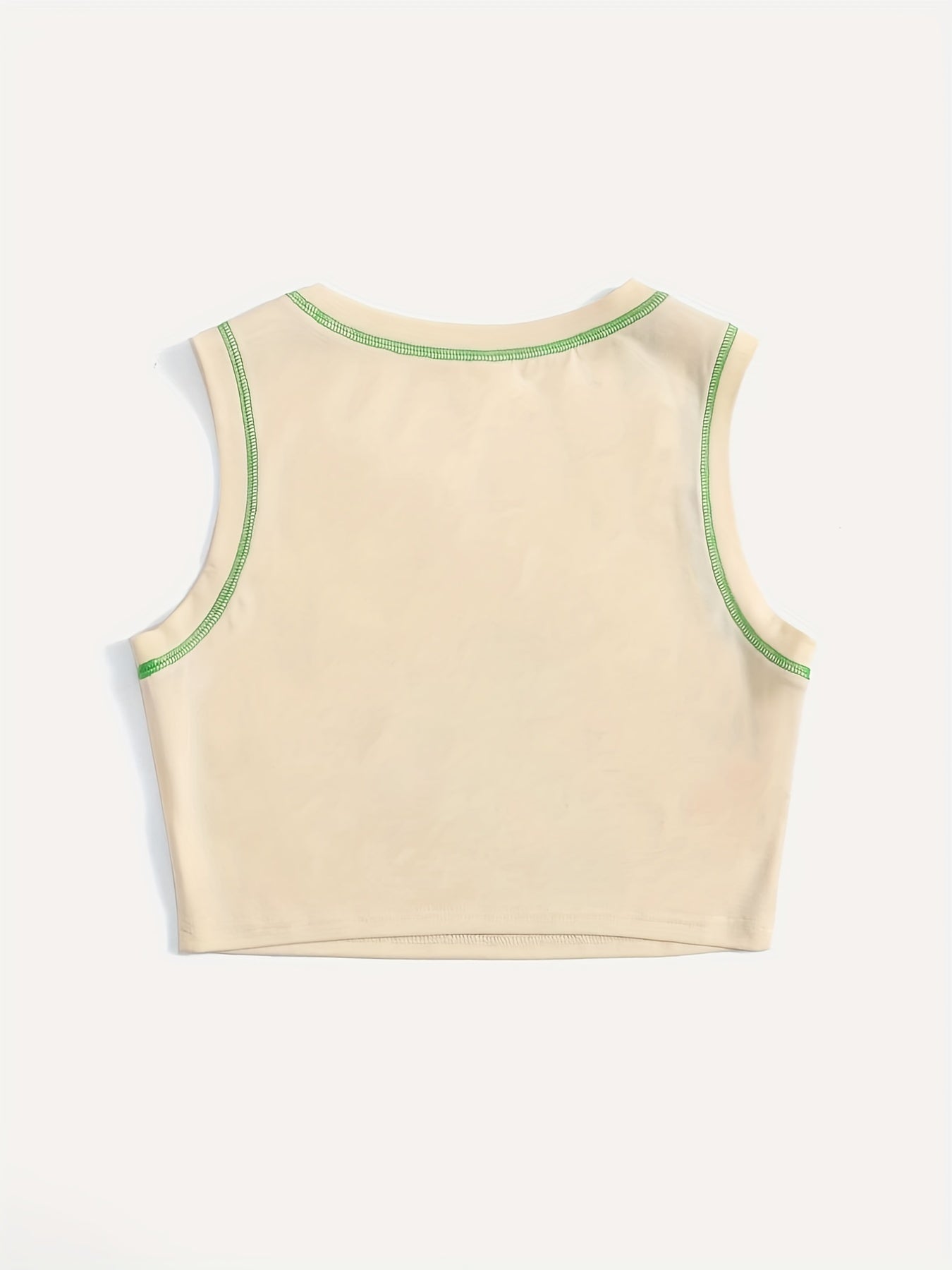 Skull Print Crop Tank Top Y2K Sleeveless Summer Women's Clothing