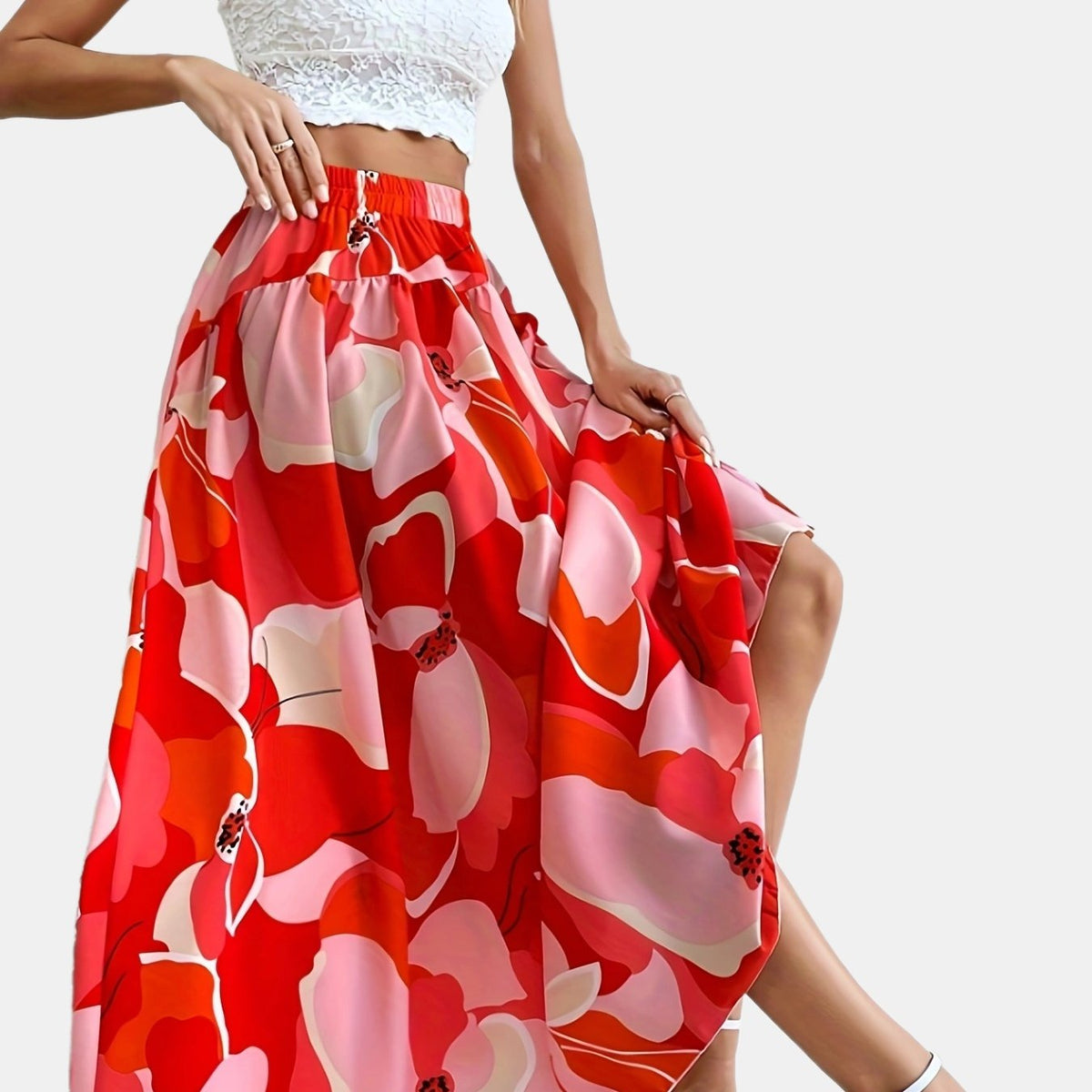 Floral Printed Casual Slim Skirt Women's Clothing