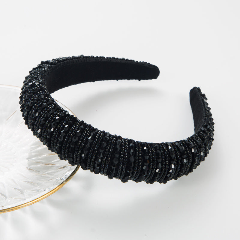 Vintage Baroque Beads Headband for Women Girls