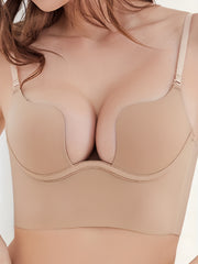 Solid Scoop Bra Comfortable Push Up Bra