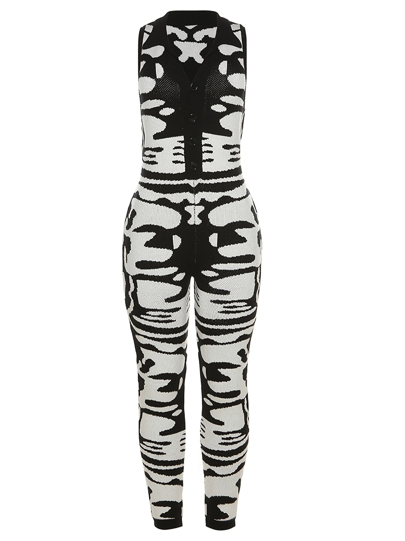Women's Sexy Bodycon Knitted Jumpsuit Sleeveless