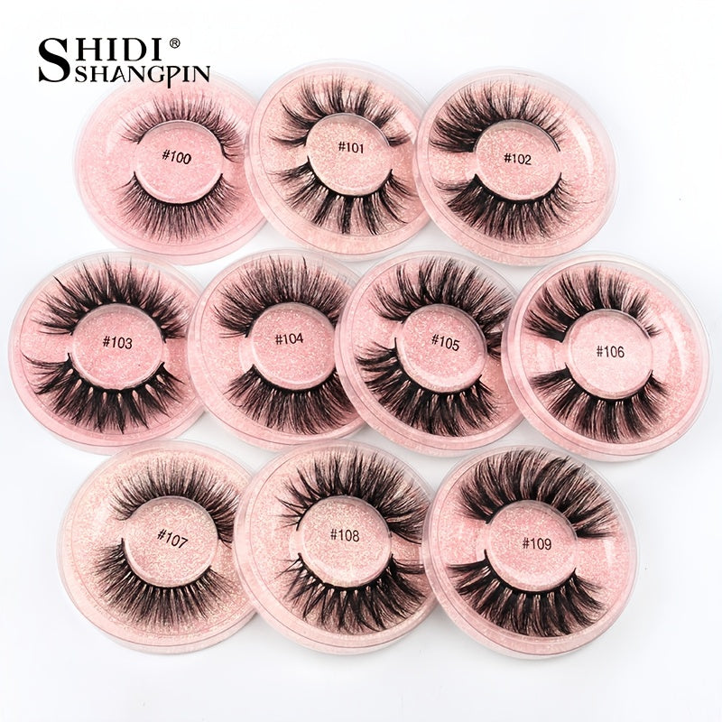 1Pair Natural Long False Eyelash Round Box 3D Eyelashes