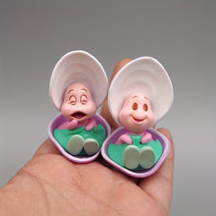 3pcs Oyster Collection Dolls Shell Dolls Cake Decorations