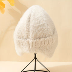 Snowflake Knit Hat Plush Windproof Beanie
