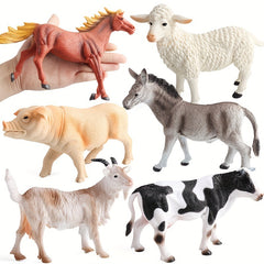 Realistic Farm Animal Figurines Set PVC Playset Youngsters Learning Toy Set