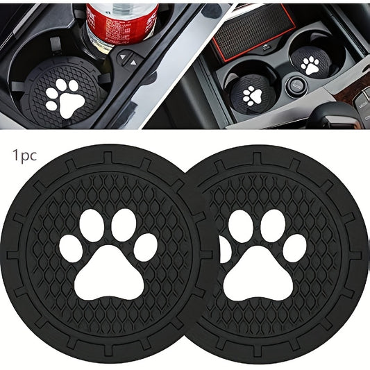 Car Cup Holder Coasters Dog Paw Anti Slip Silicone Coaster